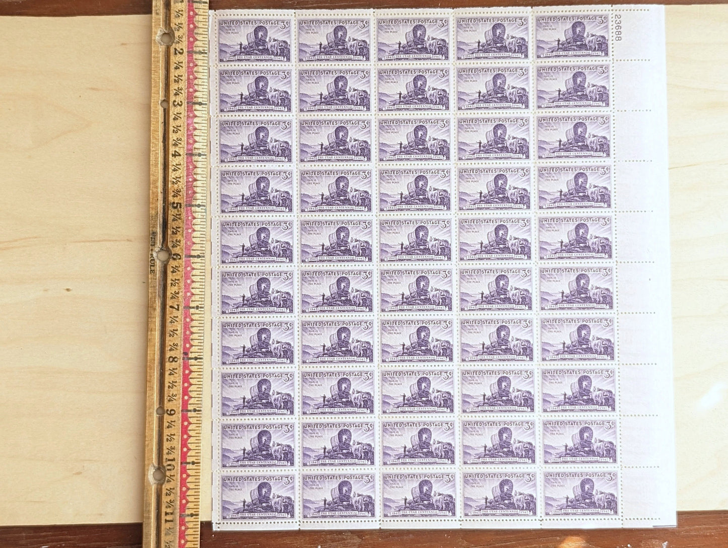 Utah Centennial, This is the Place Stamps, 3 Cent 1947 Unused US Postage Stamps
