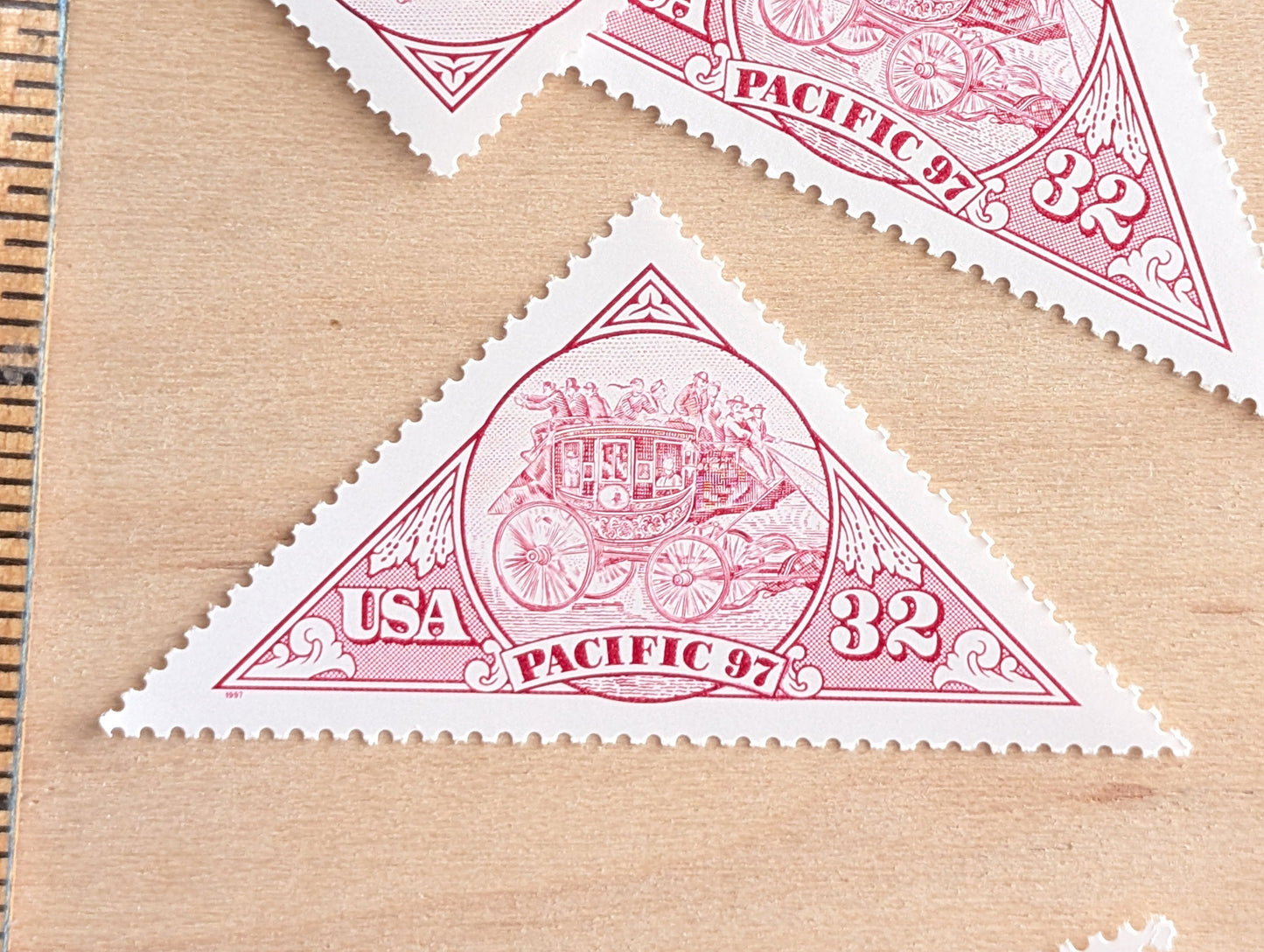 Pacific International Stamp Exhibition Stamps, Vintage Unused USPS 32 Cent Postage Stamps, 1997, Gummed