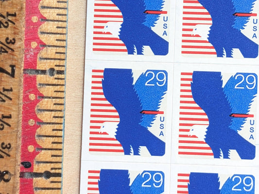 Booklet of 18 USA Bald Eagle Stamps, 29 Cent US Postage Stamps, 1994
