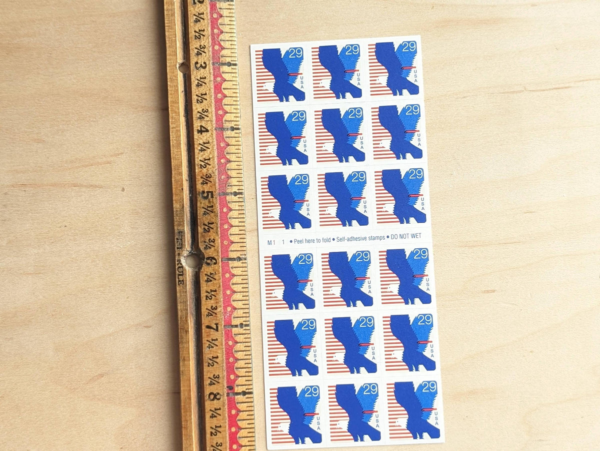 Booklet of 18 USA Bald Eagle Stamps, 29 Cent US Postage Stamps, 1994
