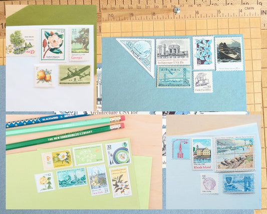 Custom Curated Postage and Flat Lay, Curation for Your Personalized Wedding or Event Postage, Arranged for Ease