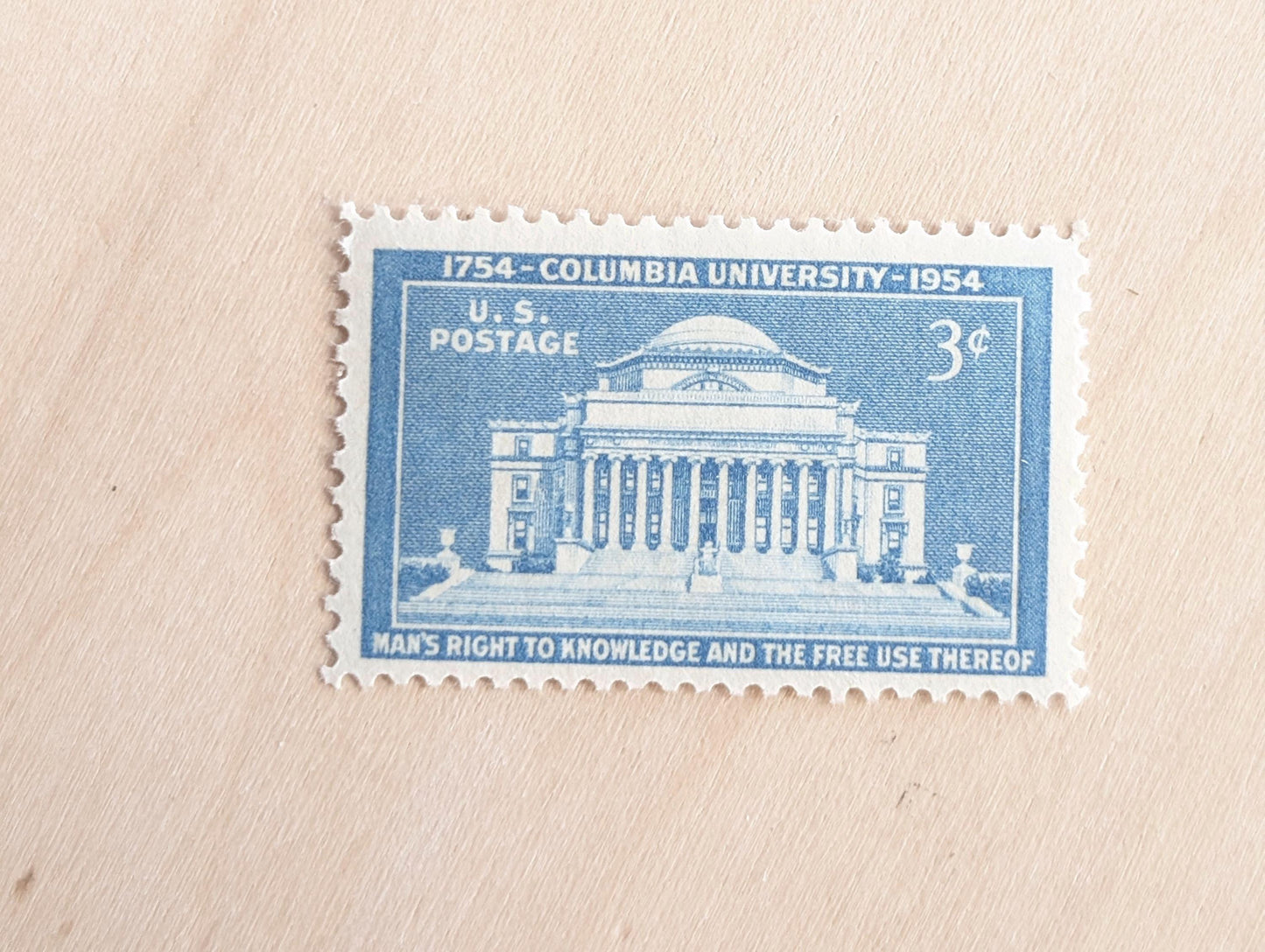Sheet of 50 Columbia University Stamps, 3 Cent 1954 Unused US Postage Stamps