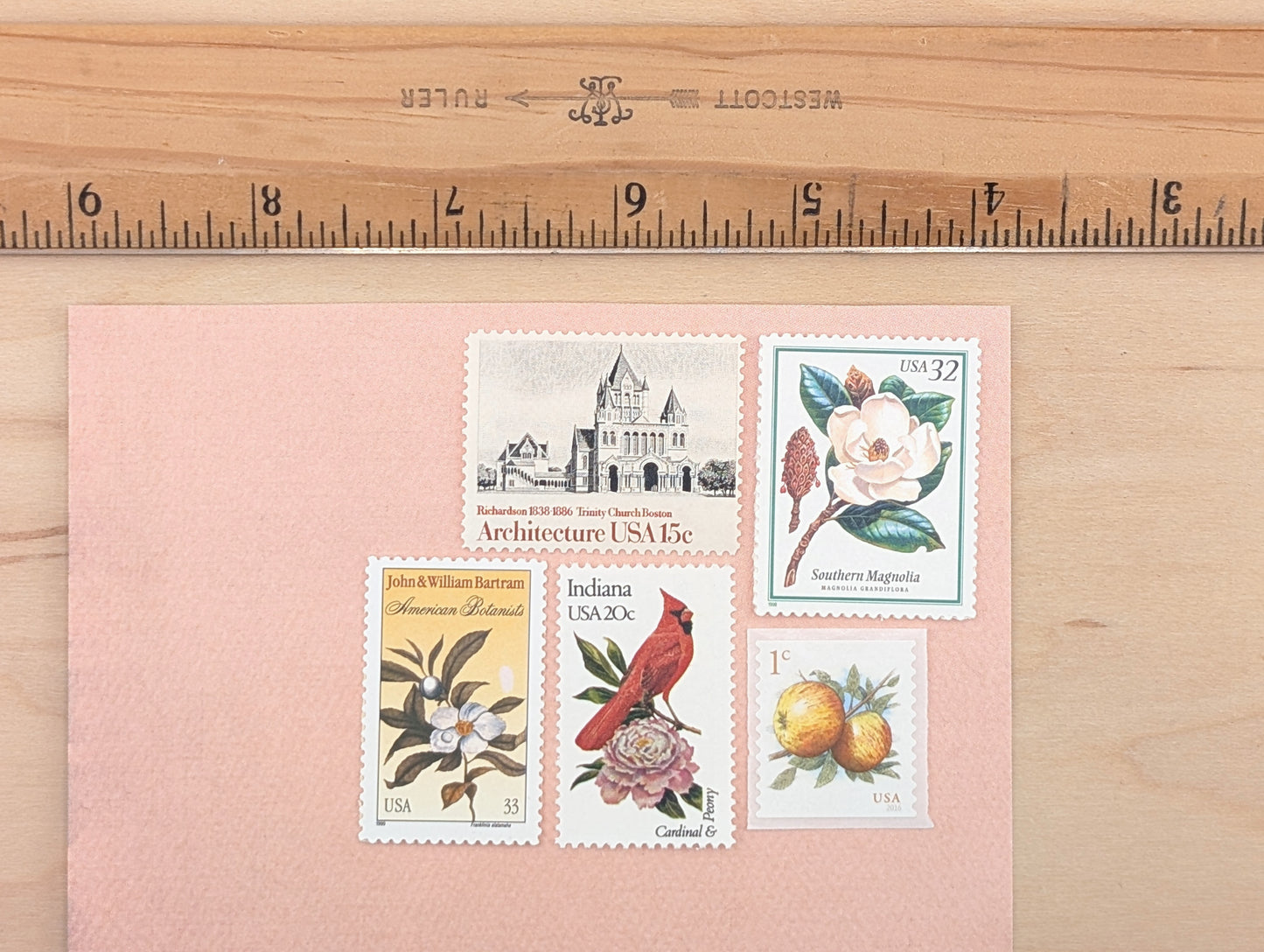 5 Indiana State Bird and Flower, 20 Cent, 1982, Unused Postage Stamps