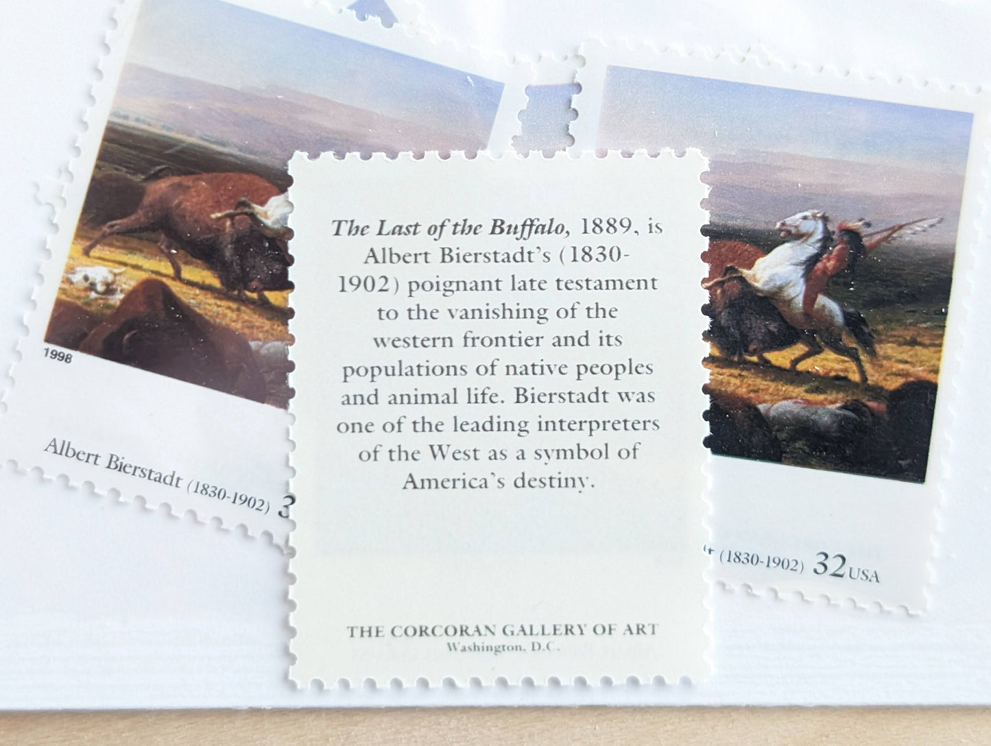 5 The Last of The Buffalo by Albert Bierstadt 32 Cent, Four Centuries of American Art Postage Stamps, Unused US Postage Stamps, 1997