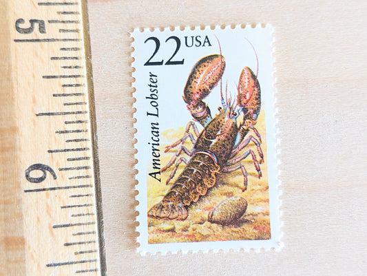 5 American Lobster Stamp, 22 Cent, 1987, American Wildlife, Unused Postage Stamps